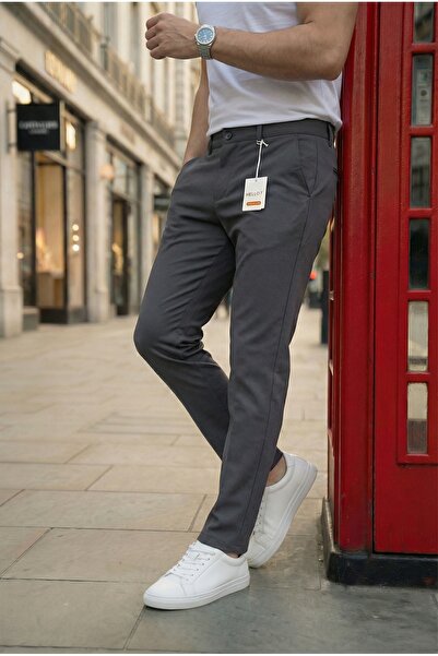 hello7 Men's Quality Beige Stretch Fabric Italian Cut Stylish and Comfortable...