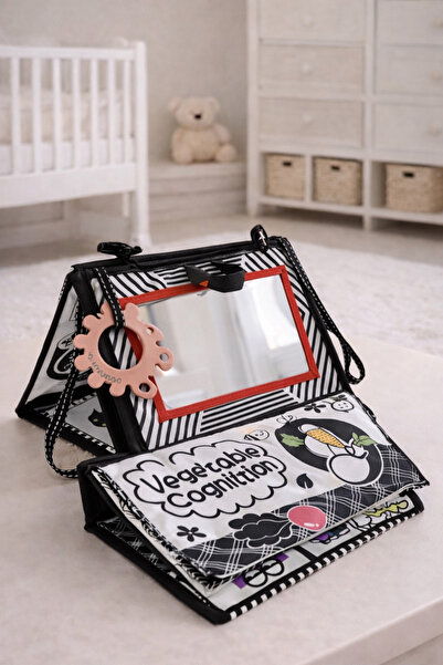 OEM Carte senzorială 2in1 pentru bebeluși 0 luni+ pliabilă tip piramidă cu og...