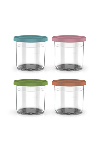 NINJA Creami Ice Cream Tubs XSKPNTLID4EUK, 4x710 ml, No BPA, Dishwasher safe,...