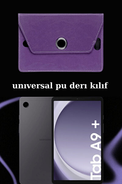 Fuchsia Galaxy Tab A9 Plus Uyumlu Universal 11 inç X210 Pu Deri Standlı Tablet Kılıf