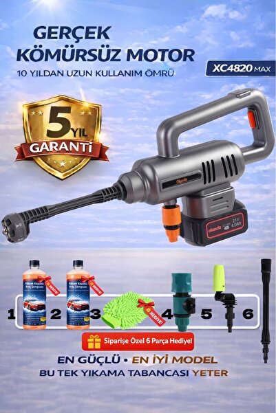 okaoda 4820 fırçasız motor çift pil Şarjlı Yüksek Basınç oto araba yıkama ve ...