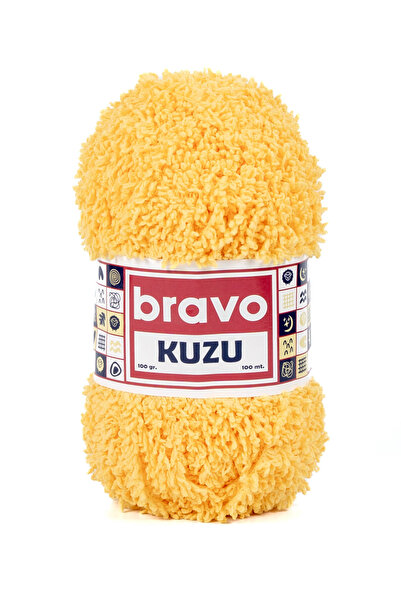 Bravo Kuzu İpi 714 Galben închis 100 Gr 100 Mt Fire de tricotat Fire pentru b...