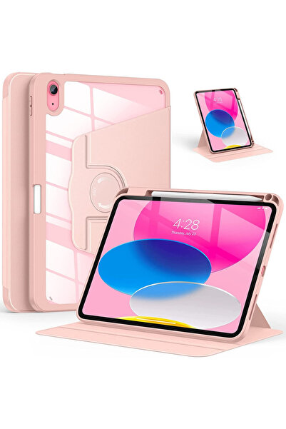 Fuchsia iPad Air 10.9 10.Nesil Uyumlu 360° Dönebilen Pino Tablet Kılıfı