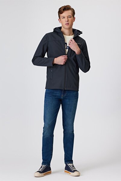 Lee Cooper معطف نيو نيرون للرجال باللون الرمادي الداكن