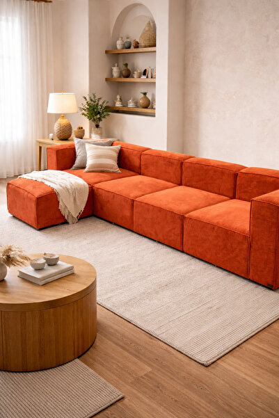 S Home Design Concept Frida 5 Modül Pofidik Modüler Kanepe L Köşe Koltuk Takı...