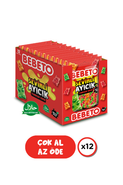 BEBETO دمية دب لطيفة 80 جرام. جيلي |   عبوة من 12 قطعة