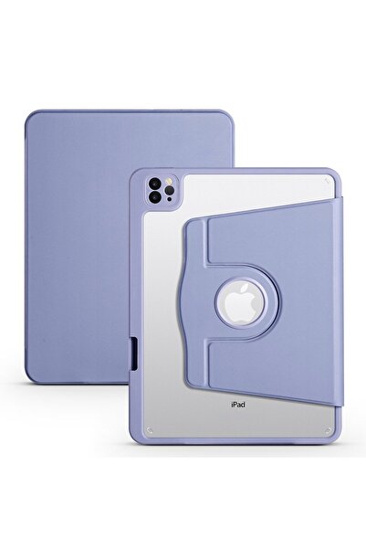 Fuchsia iPad 10.9 2022 10.Nesil Termik Kalem Bölmeli Dönebilen Kılıf