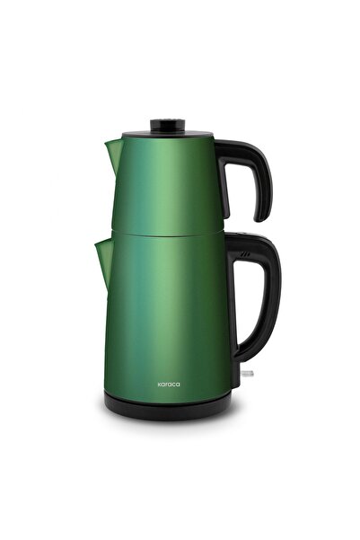 Karaca Gastro Dem 2 in 1 Çelik Inox Çay Makinesi ve Su Isıtıcısı Emerald Green