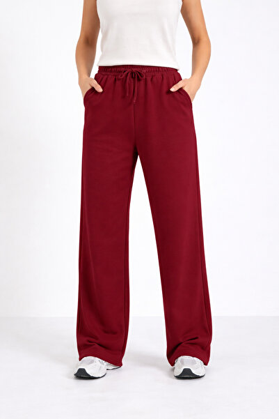 BELISTIL Pantaloni de trening de damă cu talie înaltă, cu picior larg și cu ș...