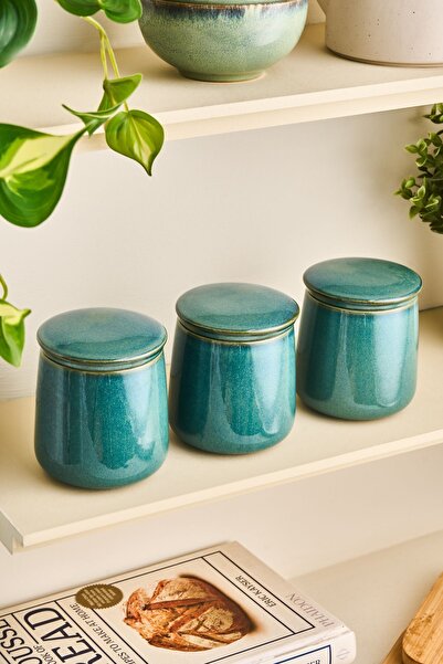 Karaca Lola Green 400 Ml Spice Set - 3-piece with Vacuum Lid