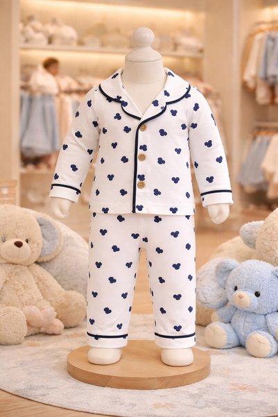Melisa Ticaret Baby Boy Pajama Set 2-Pack Cotton Suitable for All Four Seasons
