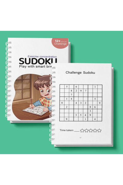 Choice كتاب تدريب سودوكو للأطفال من عمر 12 عامًا فما فوق، تمارين رياضية، تفكي...