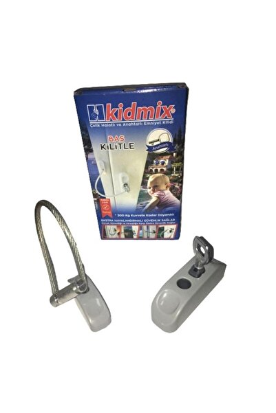 Genel Markalar Kidmix Anahtarlı Halatlı Pvc Kapı Pencere Emniyet Pen Kilidi Ç...