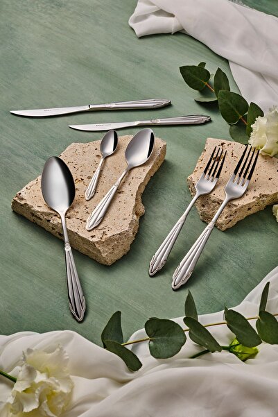 Karaca New Mantilla Elegance 84 Piece Cutlery Set for 12 Persons