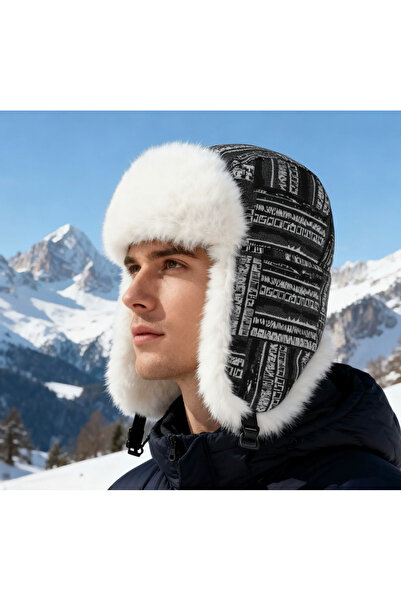 Antumn Furry hat with ears, very warm, waterproof, unisex model