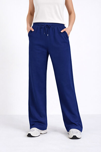 BELISTIL بنطلون رياضي نسائي بخصر عالٍ وأرجل واسعة مع أربطة