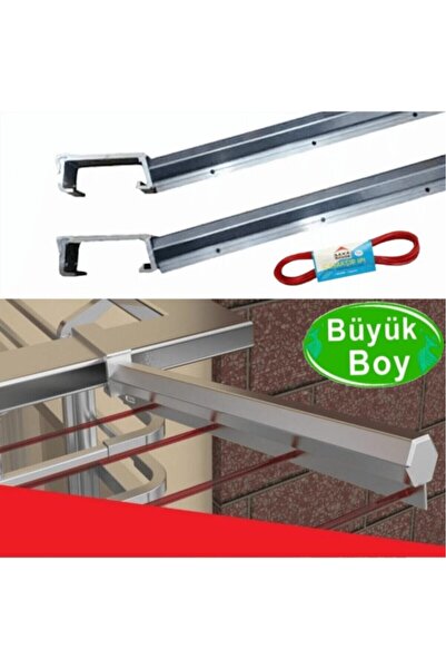 Yiğit Deerpa Çamaşır Kurutmalık Askılığı Kare Küpeşte Balkon Askısı 80x30 Mm