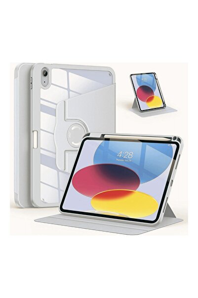 Fuchsia iPad Air 11 inç 2024 M2 Çipli 6.Nesil Uyumlu 360° Dönebilen Standlı P...