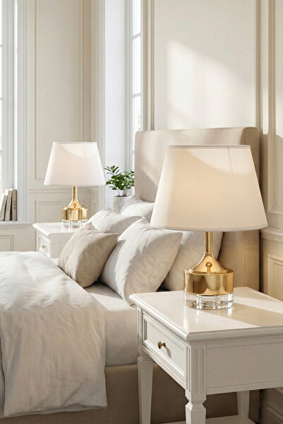 AbajurAksesuar Parma Çift Sarı Abajur