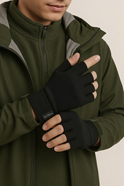 NOBLE Polar Kesik Playoff Eldiven Siyah