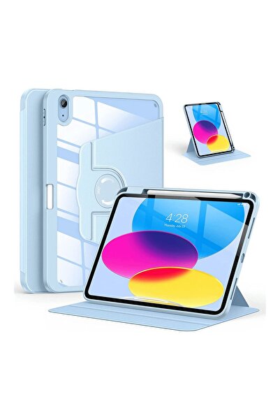 Fuchsia iPad Air 11 inç 2024 M2 Çipli 6.Nesil Uyumlu 360° Dönebilen Standlı P...