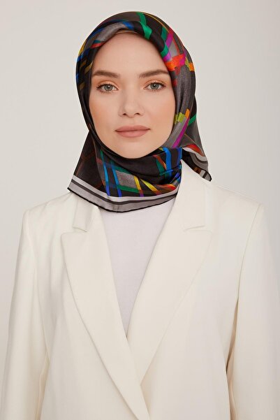 Armine Ipek Eşarp Sura Füme Yeşil Mavi Mor 8843-s07