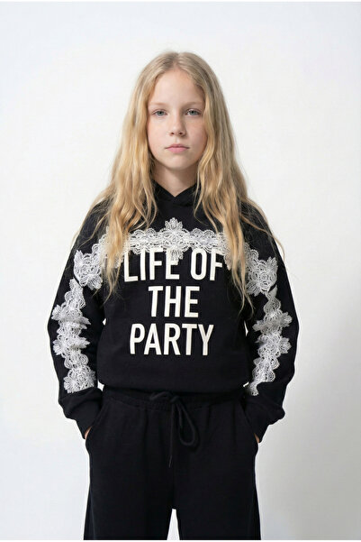 HayKids Hanorac de iarnă pentru fete, negru, cu glugă, 3 fire, set de trening...