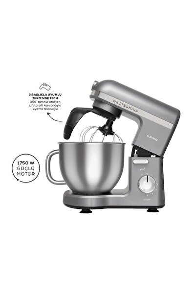 Karaca Mastermaid Chef Pro Çift Kollu Stand Mikser Galaxy Grey 1750 W