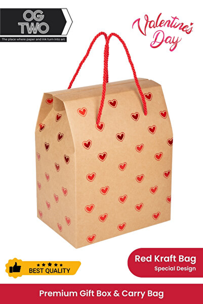 OGTWO حزمة هدايا خاصة لعيد الحب، حقيبة كرتون فارغة مخصصة، صندوق هدايا لعيد ال...