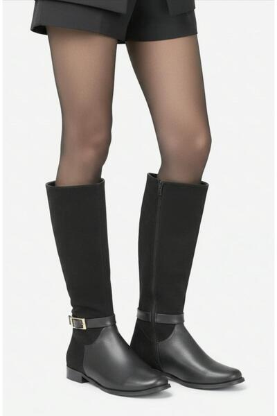 37Numara BÜYÜK NUMARA KADIN ÇİZME 41-42-43-44-SİYAH
