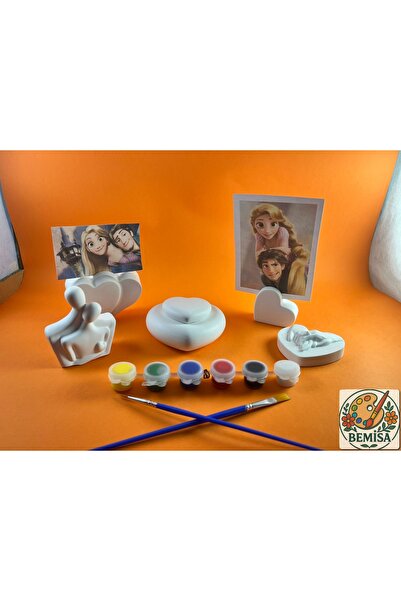 BEMİSA Sevgililer Günü Boyama Seti 5li Obje Set Sevgiliniz İle Yapabileceğini...