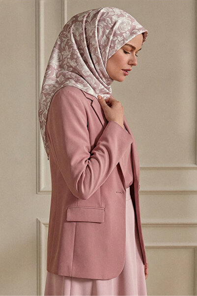 SilkTouch وشاح طبيعي بنمط الزنبق الوردي