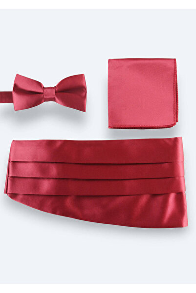 Kip Burgundy Bow Tie Belt Set