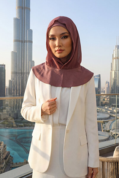 Aisha's Design بونيه من القطن الممشط بغطاء للرأس من الشيفون، B-95، لون وردي ب...