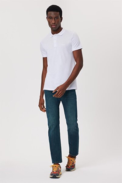 Lee Cooper Twins pentru bărbați bumbac 100% Polo Gât tricou Alb