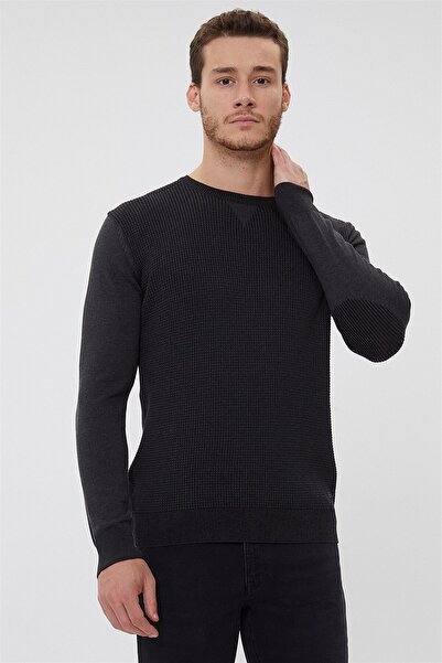 Lee Cooper Trixie Men's Crew Neck Sweater Black - Anthracite
