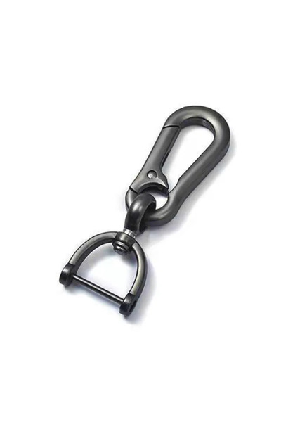Choice Matte gun Stainless Steel Car Keychains Strong Carabiner Shape Keyring...