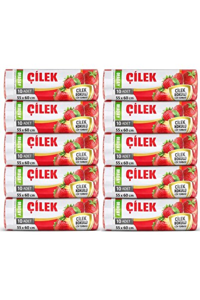 coverest Medium Size Strawberry Scented Drawstring Garbage Bag - Bag 55X60 cm...