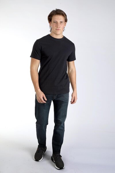 Lee Cooper Baselo Erkek %100 Pamuk O Yaka T-Shirt Lacivert