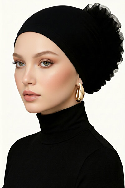 Ramellia Fırfırlı Tesettür Bone – Rahat ve Şık Kullanım Kaymaz Fırfırlı Bone ...