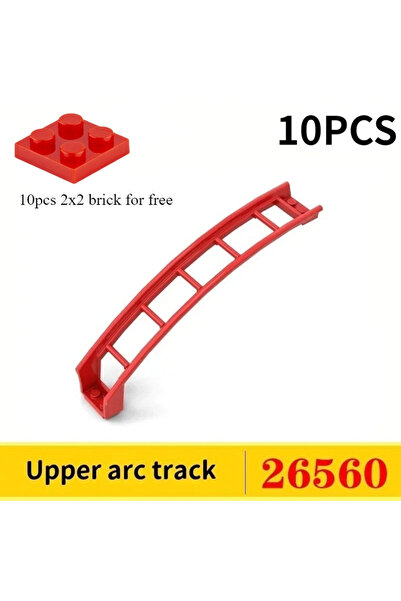 Choice 26560-10pcs 10PCS Track Roller Coaster Railway City Train Technical Pa...