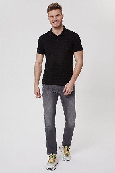 Lee Cooper Ανδρικό μπλουζάκι με λαιμόκοψη πόλο από 100% βαμβάκι, μαύρο