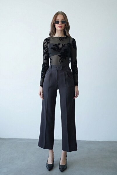 VAGGON Παντελόνι Palazzo με ελαστική μέση