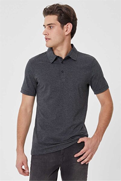 Lee Cooper Daker Erkek Polo Yaka T-Shirt Antrasit