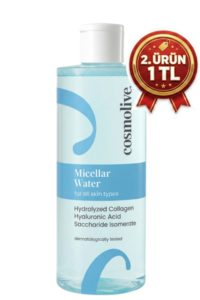 Cosmolive Makyaj Temizleyici 390 ml | Yüz Temizleyici | Hyalüronik Asit | Tüm...