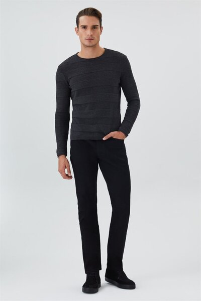 Lee Cooper Holden Men's O Neck Sweater Anthracite