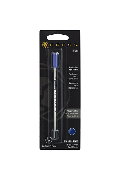 Cross عبوة إعادة تعبئة قلم الحبر الجاف 8511D M أزرق (عبوة من 6 قطع)