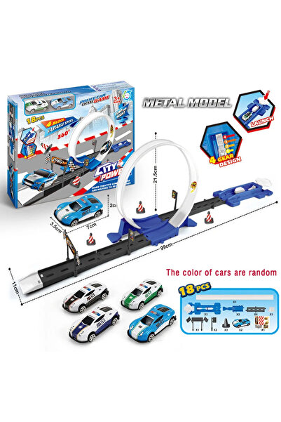 Choice B1 18 قطعة عجلات سيارات سباق مزدوجة عالية السرعة، نموذج مسار سباق، طقم...