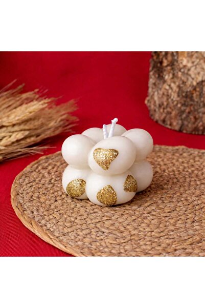 Genel Markalar Lumina El Yapımı Gold Detaylı Mini Bubble Kokulu Mum