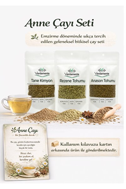 verdamenta Rezene, Anason Ve Tane Kimyon Çay Seti - Rahatlatıcı & Sindirim De...